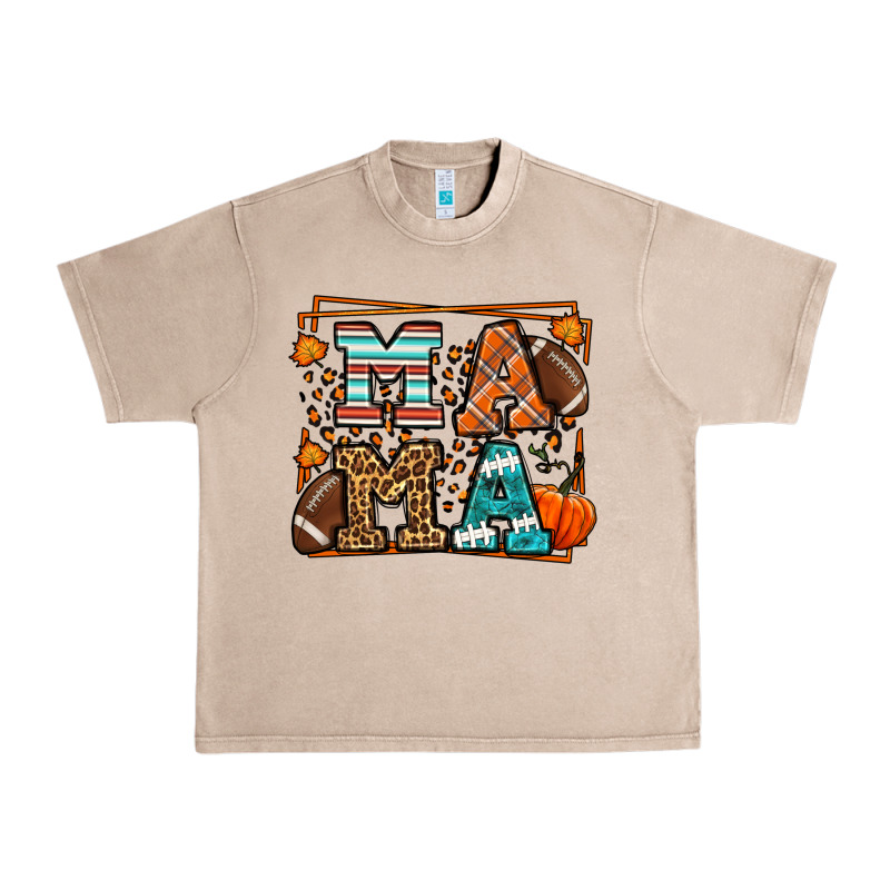 Fall American Football Autumn Mama Urban Heavy Tee by LillyAllenDesigns | Teevron