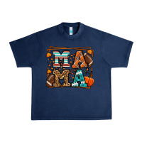 Navy Fall American Football Autumn Mama Urban Heavy Tee - LillyAllenDesigns