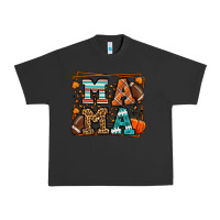 Pigment Black Fall American Football Autumn Mama Urban Heavy Tee - LillyAllenDesigns