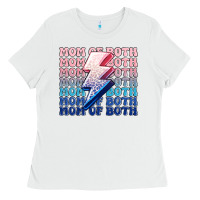 White mom of both boy and girl Ladies Tee - MaliasSmallBusiness