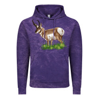 Cloud Purple pronghorn Vintage Hoodie - LillyAllenDesigns
