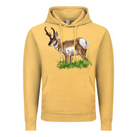 Vintage Mustard pronghorn Vintage Hoodie - LillyAllenDesigns