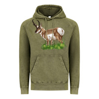 Vintage Olive pronghorn Vintage Hoodie - LillyAllenDesigns