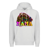 Dove Grey football mama Premium Hoodie - OliviaCreatesArt