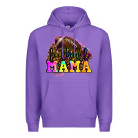 Purple football mama Premium Hoodie - OliviaCreatesArt