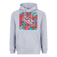 Heather Grey cosmetic fake eyelashes and butterfly with leopard seamless pattern bb Heavyweight Hoodie - BundleAndBundleShop