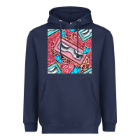 Navy cosmetic fake eyelashes and butterfly with leopard seamless pattern bb Heavyweight Hoodie - BundleAndBundleShop