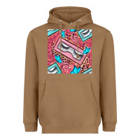 Toasted Coconut cosmetic fake eyelashes and butterfly with leopard seamless pattern bb Heavyweight Hoodie - BundleAndBundleShop