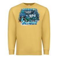 Antique Gold merry and bright Premium Sweatshirt - FaDigitalArtStudio