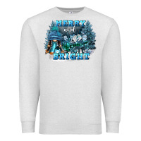 Oatmeal Heather merry and bright Premium Sweatshirt - FaDigitalArtStudio