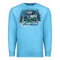 Ocean Blue merry and bright Premium Sweatshirt - FaDigitalArtStudio