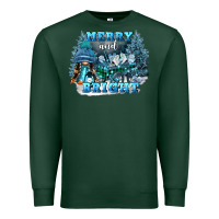 Sports Green merry and bright Premium Sweatshirt - FaDigitalArtStudio