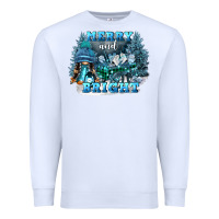 White merry and bright Premium Sweatshirt - FaDigitalArtStudio