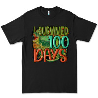 Black i survived 100 days Premium Tee - MaliasSmallBusiness
