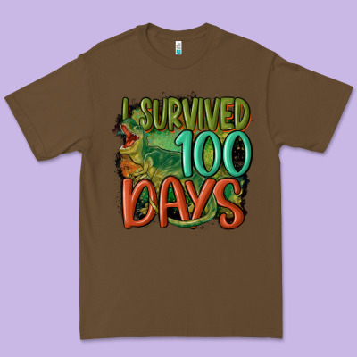 I Survived 100 Days Premium Tee Designed By Maliassmallbusiness