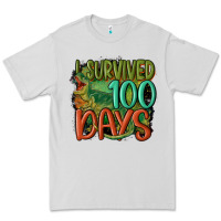 Dove Grey i survived 100 days Premium Tee - MaliasSmallBusiness