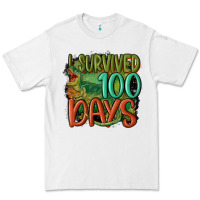 White i survived 100 days Premium Tee - MaliasSmallBusiness