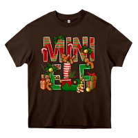 Chocolate Brown Christmas mini Elf Heavy Core Tee - NancyCooperArtShop