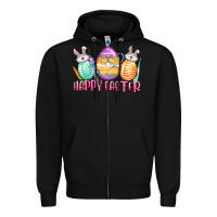 Black Happy Easter Nurse eggs Easter Day Zipper Hoodie - CowGirlArtShop