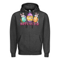 Charcoal Heather Happy Easter Nurse eggs Easter Day Zipper Hoodie - CowGirlArtShop