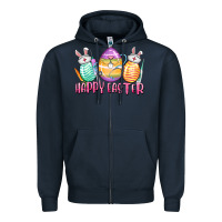 Navy Happy Easter Nurse eggs Easter Day Zipper Hoodie - CowGirlArtShop