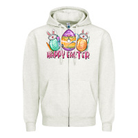 Oatmeal Heather Happy Easter Nurse eggs Easter Day Zipper Hoodie - CowGirlArtShop