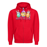 Red Happy Easter Nurse eggs Easter Day Zipper Hoodie - CowGirlArtShop
