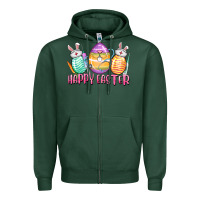 Sports Green Happy Easter Nurse eggs Easter Day Zipper Hoodie - CowGirlArtShop