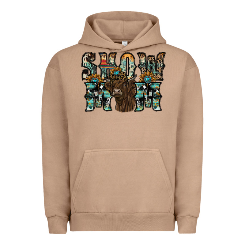 Show Mom Highland Cow Urban Hoodie by SublimationCraftShop | Teevron