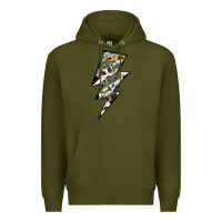 Army Green Lightning Bolt Premium Hoodie - JahusDesignShop