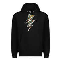 Black Lightning Bolt Premium Hoodie - JahusDesignShop