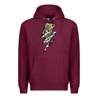 Burgundy Lightning Bolt Premium Hoodie - JahusDesignShop