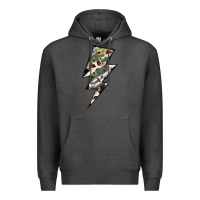 Charcoal Heather Lightning Bolt Premium Hoodie - JahusDesignShop