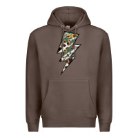 Coffee Lightning Bolt Premium Hoodie - JahusDesignShop