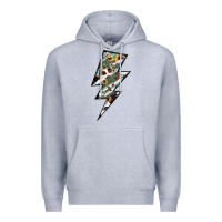 Heather Grey Lightning Bolt Premium Hoodie - JahusDesignShop