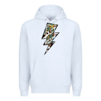 White Lightning Bolt Premium Hoodie - JahusDesignShop