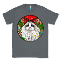 Charcoal Heather christmas ragdoll  cat Classic Tee - LillyAllenDesigns