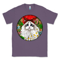 Lavender christmas ragdoll  cat Classic Tee - LillyAllenDesigns