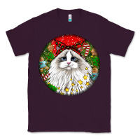 Plum christmas ragdoll  cat Classic Tee - LillyAllenDesigns