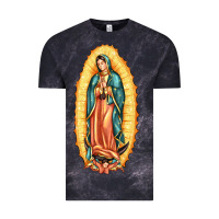 Cloud Black our lady of guadalupe Vintage Tee - LillyAllenDesigns