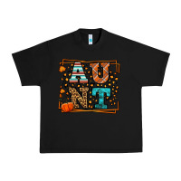 Black Fall Autumn Leopard Aunt Urban Heavy Tee - LillyAllenDesigns