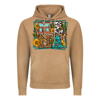 Vintage Camel western leopard mema Vintage Hoodie - LillyAllenDesigns