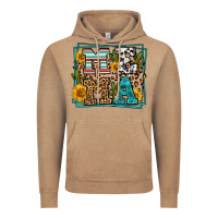 Vintage Coffee western leopard mema Vintage Hoodie - LillyAllenDesigns