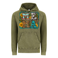Vintage Olive western leopard mema Vintage Hoodie - LillyAllenDesigns