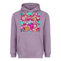 Lavender hairstylist coffee cups and daisy with leopard seamless pattern bbs Heavyweight Hoodie - BundleAndBundleShop