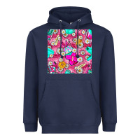 Navy hairstylist coffee cups and daisy with leopard seamless pattern bbs Heavyweight Hoodie - BundleAndBundleShop