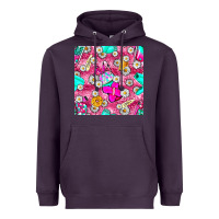 Plum hairstylist coffee cups and daisy with leopard seamless pattern bbs Heavyweight Hoodie - BundleAndBundleShop