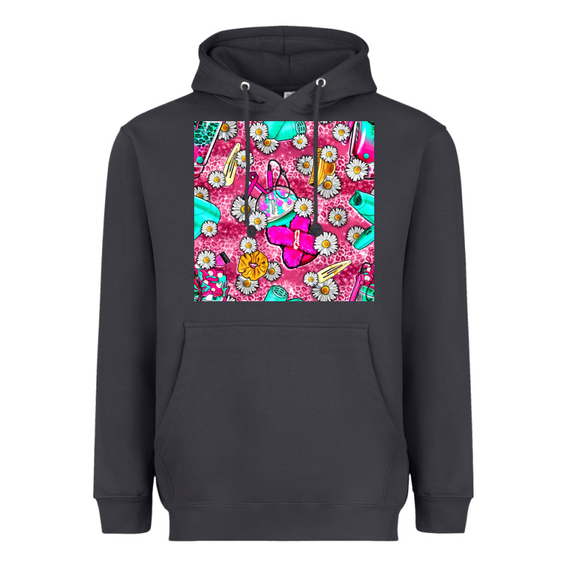 Hairstylist Coffee Cups And Daisy With Leopard Seamless Pattern Bbs Heavyweight Hoodie by BundleAndBundleShop | Teevron