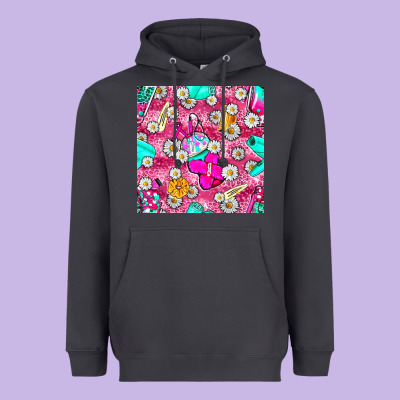 Hairstylist Coffee Cups And Daisy With Leopard Seamless Pattern Bbs Heavyweight Hoodie Designed By Bundleandbundleshop