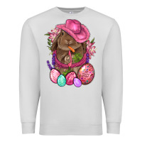 Dove Grey Cowboy Rabbit Easter Premium Sweatshirt - BundleAndBundleShop
